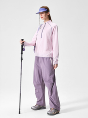 Snappy - Moisture-Wicking Quick-Dry Half-Zip Long Sleeve T-Shirt