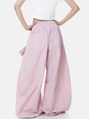 WarmSack - Women's Lace-Up Layered Curved Parachute Pants