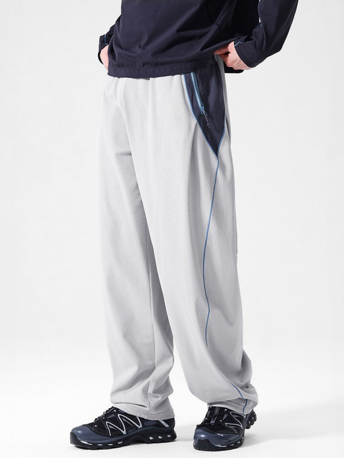 RunFlow - Contrast Stitch Lightweight Quick-Dry Paratrooper Pants