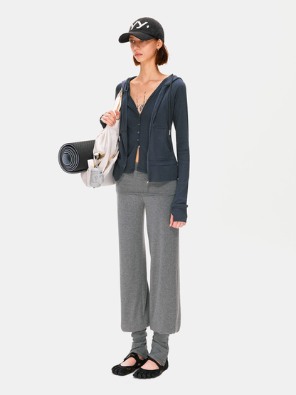 Hallowbrook - Women's Detachable Sock-Cuff Convertible Sweatpants
