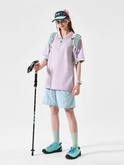 ChillFlask - Antibacterial Quick-Dry Half-Zip Polo T-Shirt