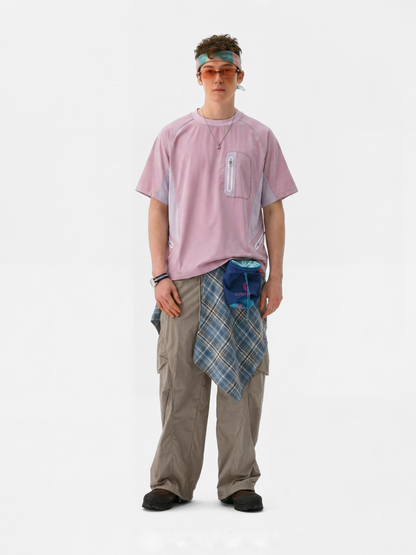 LightFlare - Unisex Colorblock Mesh Breathable Quick-Dry T-Shirt