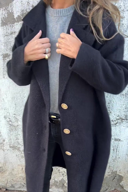 CLEARANCE SALE🔥Solid Color Lapel Long Sleeve Loose Casual Jacket- 48% OFF