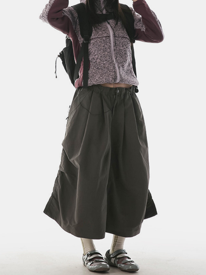 Clifftide - Women's Water-Repellent Quick-Dry Crinkle Midi Skirt