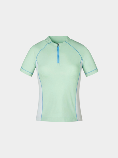 ChillCanopy - Women's UPF50+ Protection Antibacterial Half-Zip T-Shirt