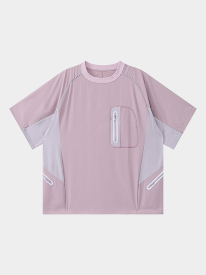 LightFlare - Colorblock Mesh Breathable Quick-Dry T-Shirt