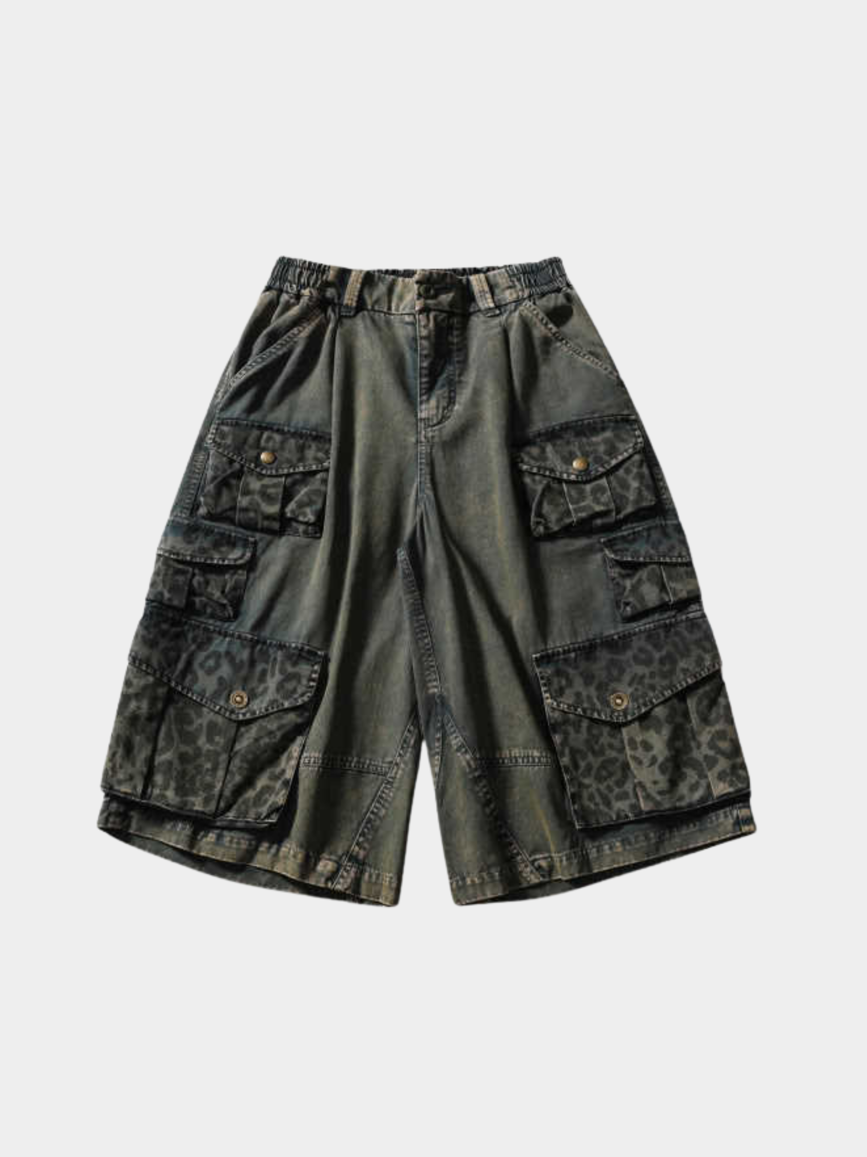 CampStick - Unisex Washed Solid Utility Cropped Pants