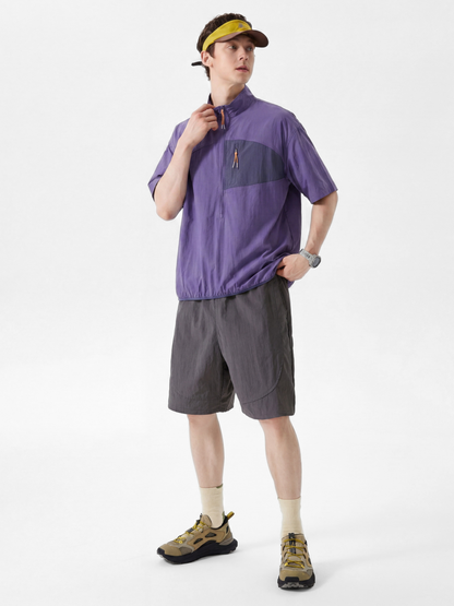 IronRidge - UPF50+ Lightweight Half-Zip Stand Collar Quick-Dry T-Shirt