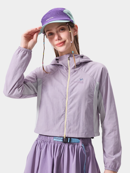 Resonance - Women's Water-Repellent Colorblock Cropped Jacket