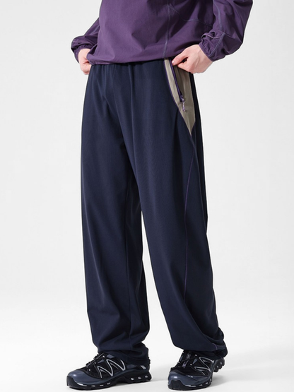 RunFlow - Contrast Stitch Lightweight Quick-Dry Paratrooper Pants