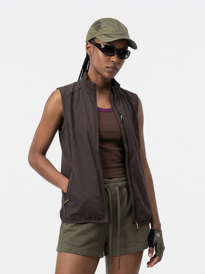 FoxCliff - Unisex Lightweight Perforated Mesh Breathable Zip Vest