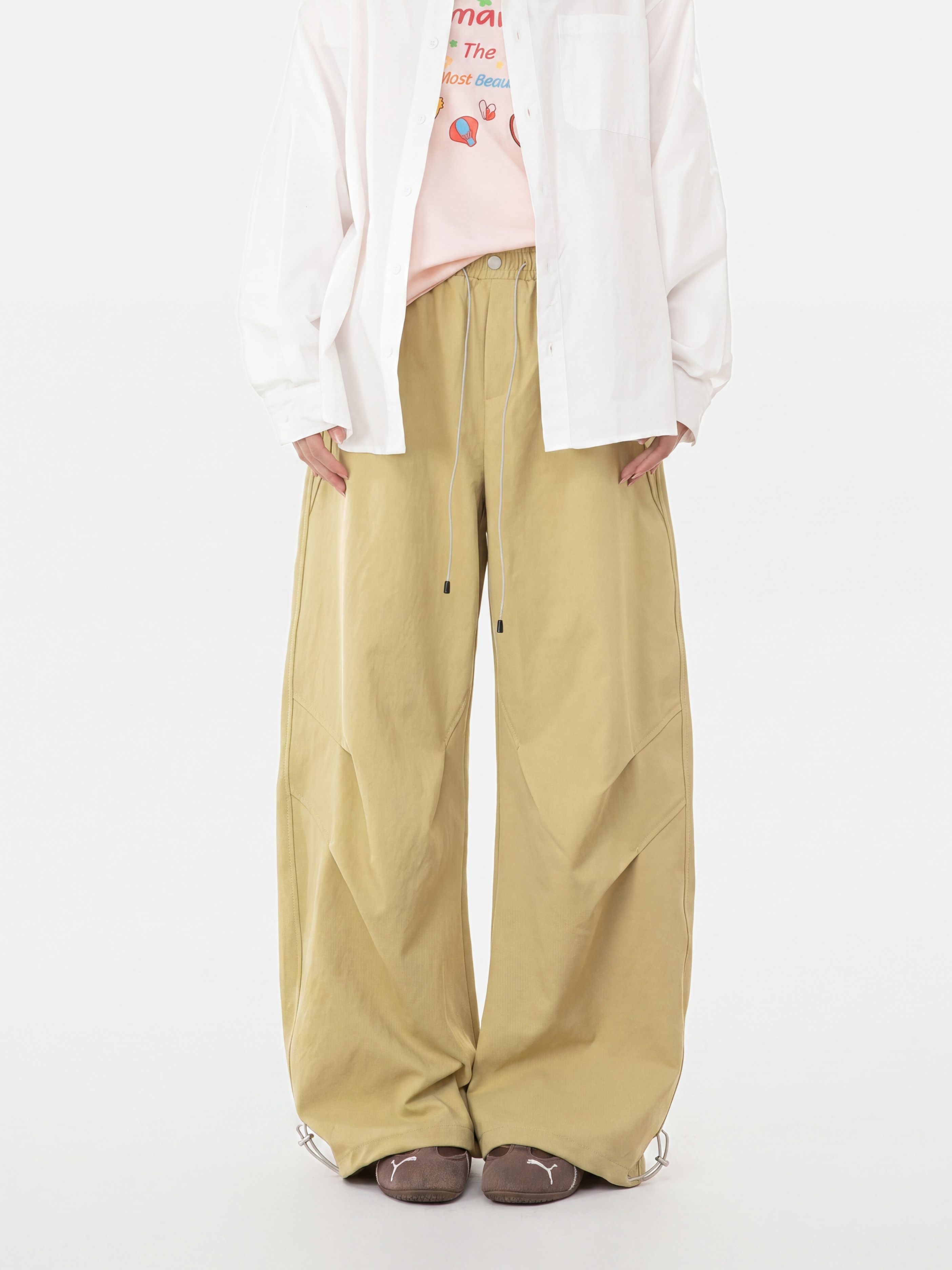 FlintPeak - Ruched Drawstring Utility Pants