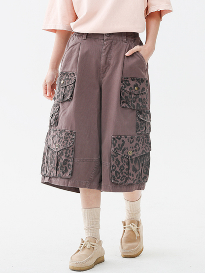 CampStick - Washed Solid Utility Cropped Pants