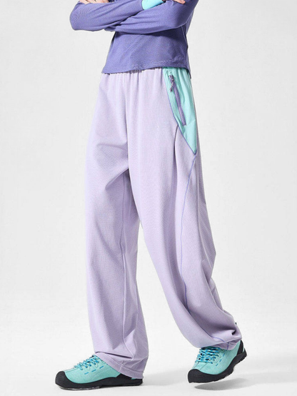 RunFlow - Contrast Stitch Lightweight Quick-Dry Paratrooper Pants