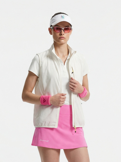 FoxCliff - Unisex Lightweight Perforated Mesh Breathable Zip Vest