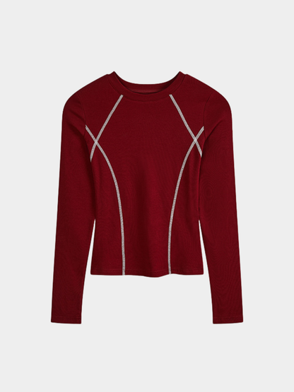 Darkrun - Women's Slim Fit Cropped Long Sleeve T-Shirt