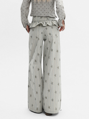 Ashflow - Women's Striped Star Print Cargo Pants