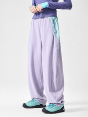 RunFlow - Unisex Contrast Stitch Lightweight Quick-Dry Paratrooper Pants