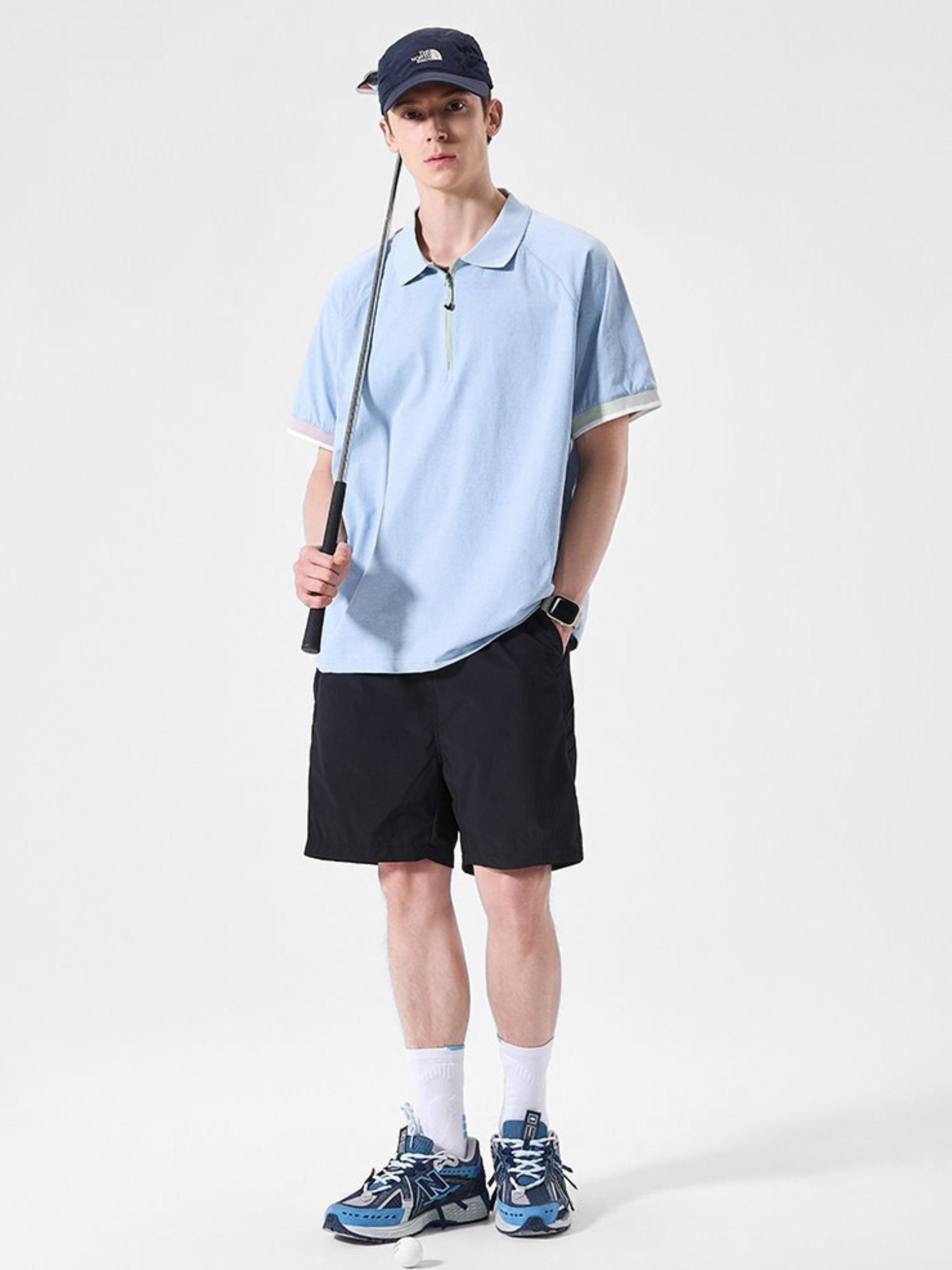 ChillFlask - Antibacterial Quick-Dry Half-Zip Polo T-Shirt