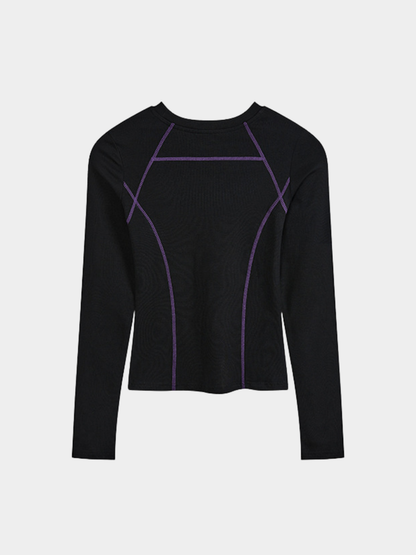 Darkrun - Women's Slim Fit Cropped Long Sleeve T-Shirt