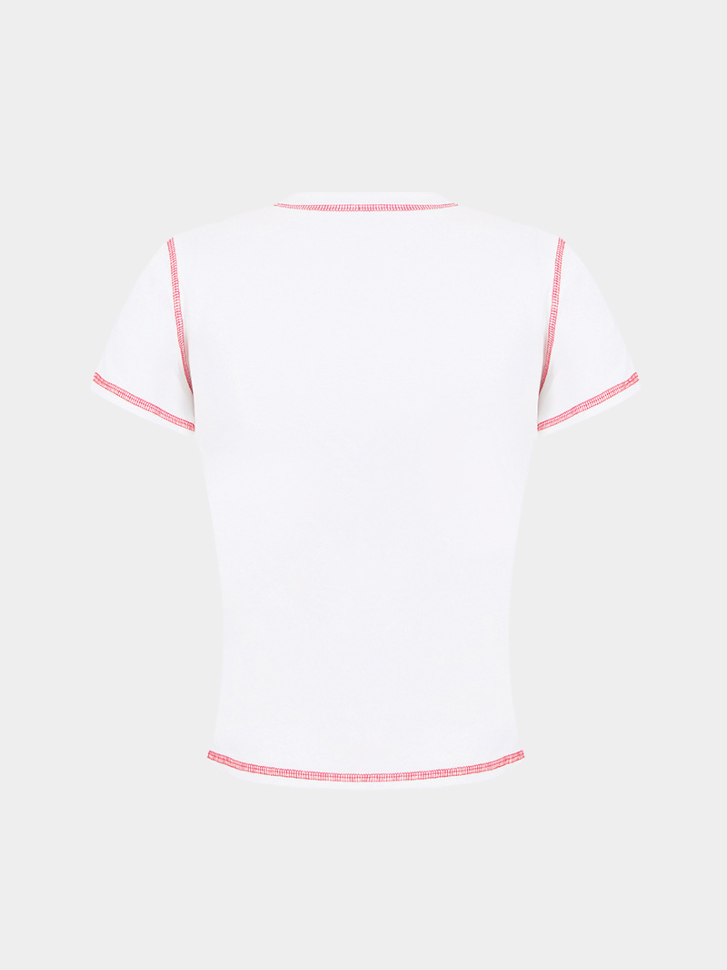 BerryPop - Women's Contrast Stitch Dopamine Print Cropped T-Shirt