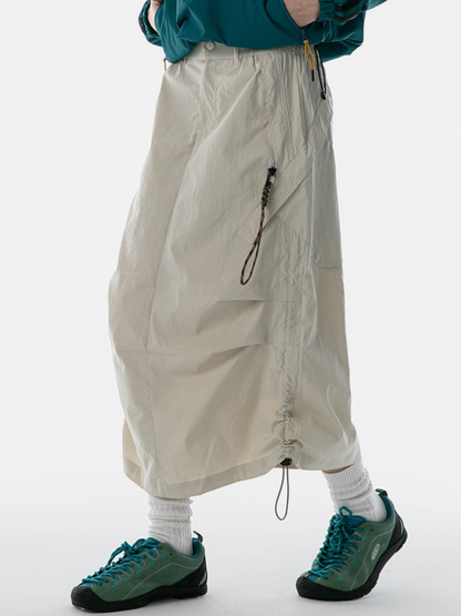 MontView - Women's Quick-Dry Drawstring Utility Midi Skirt