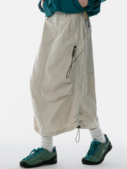 MontView - Women's Quick-Dry Drawstring Utility Midi Skirt