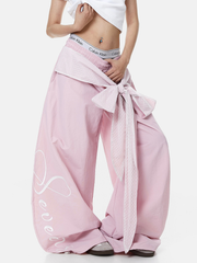 WarmSack - Women's Lace-Up Layered Curved Parachute Pants