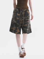 FoxCreek - Women's Washed Camo Cargo Shorts