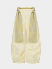 SoftEarth - Women's Plaid Panel Belt Straight-Leg Pants