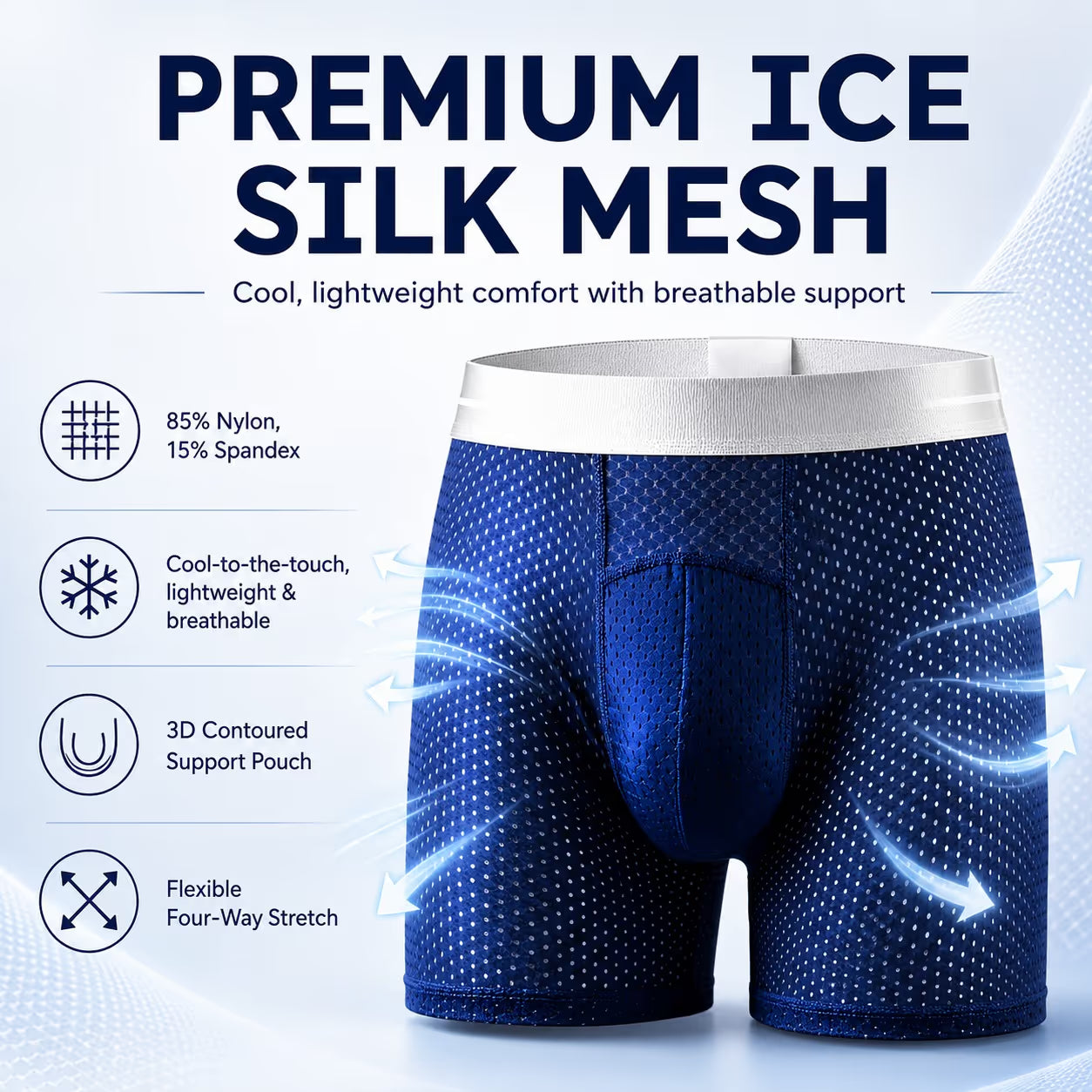 🔥2026 HOT SALE🔥 Premium All-Day Comfort IceSilk Mesh Men's Boxer