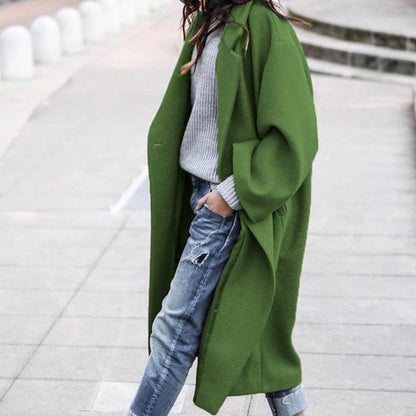 🔥Only 36 left in stock-Oversized Retro Casual Solid Color Windbreaker Warm Coat