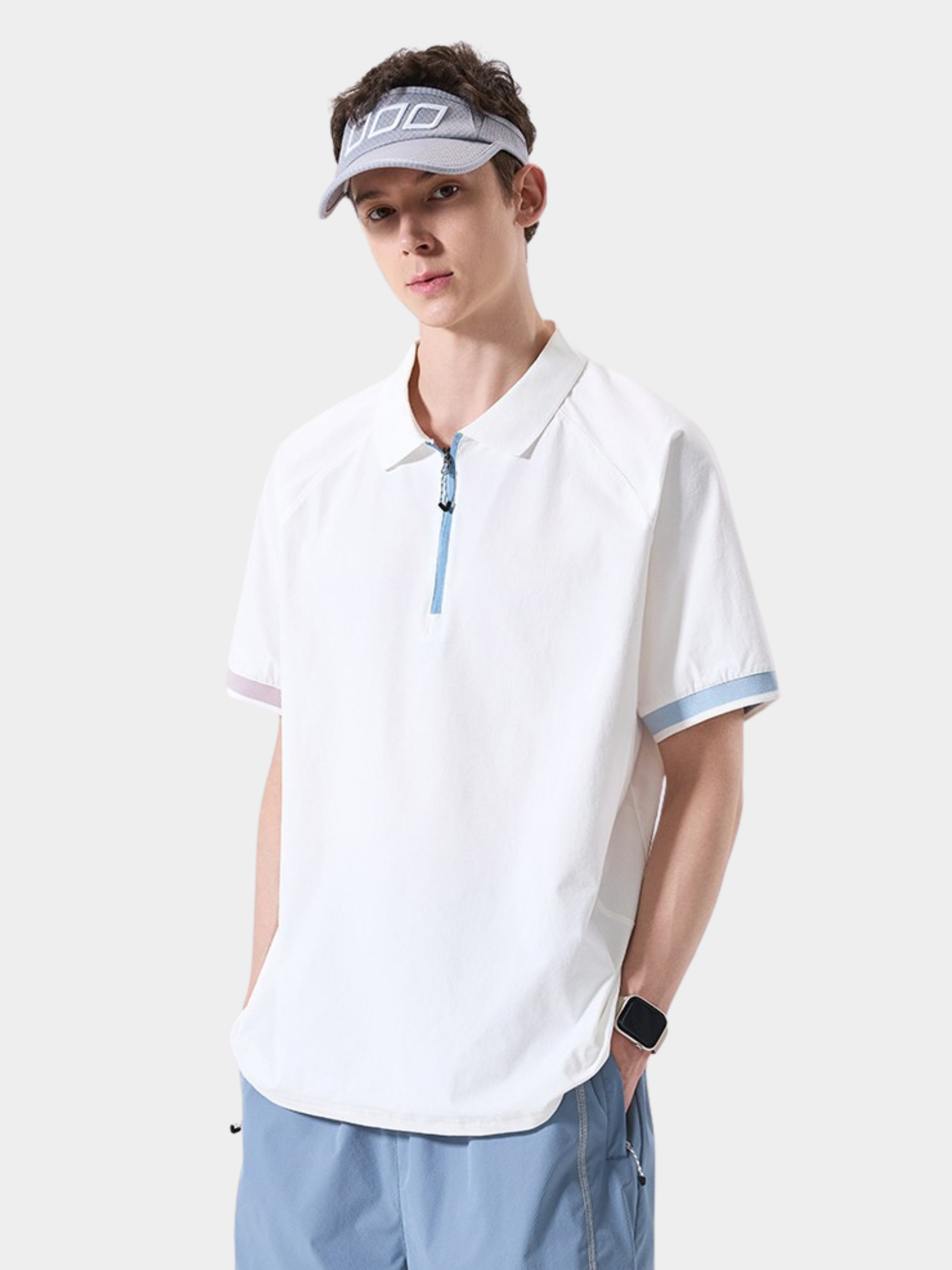 ChillFlask - Antibacterial Quick-Dry Half-Zip Polo T-Shirt