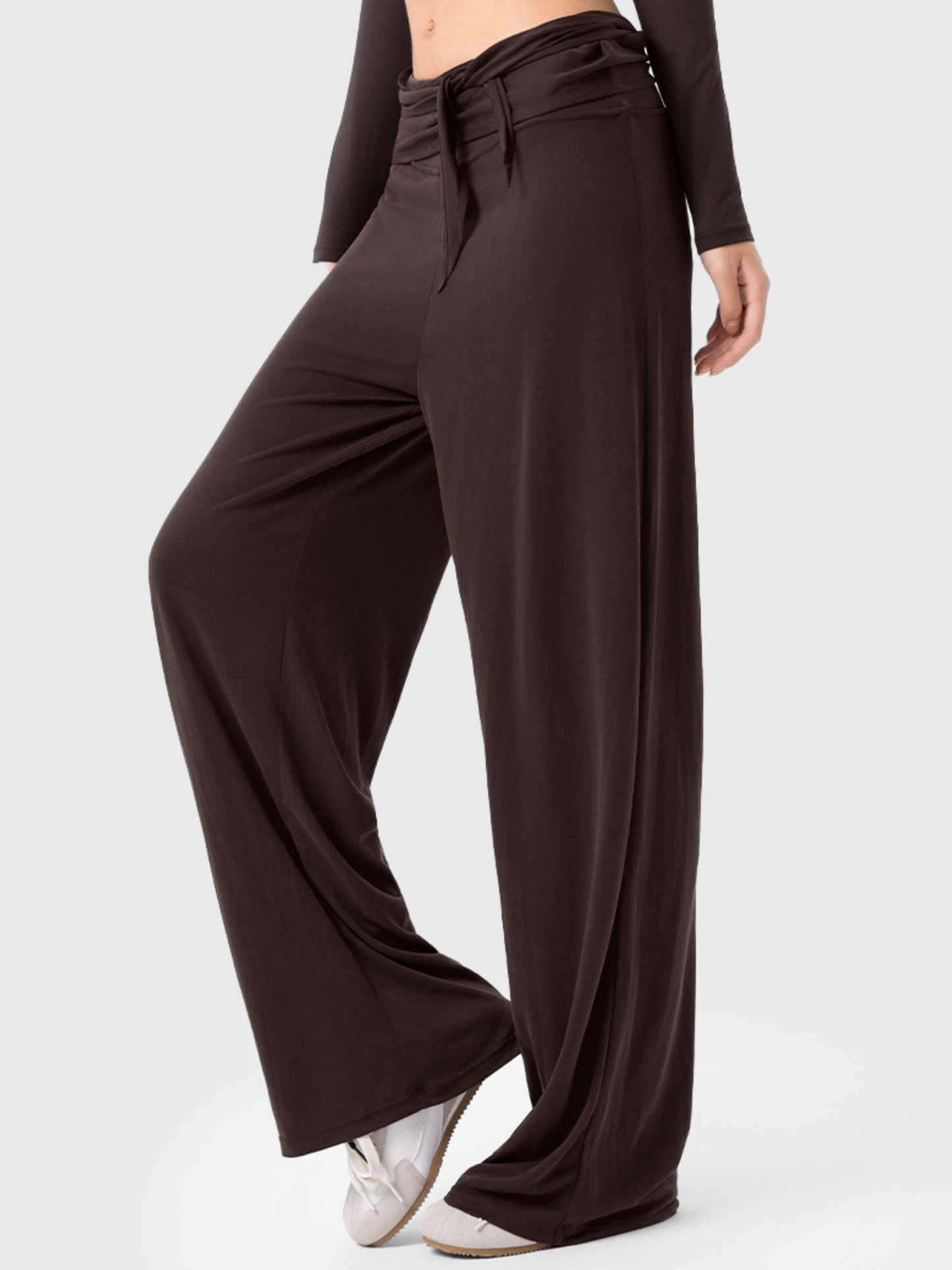 EchoCrest - Women's Detachable Belt Breathable Wide-Leg Pants