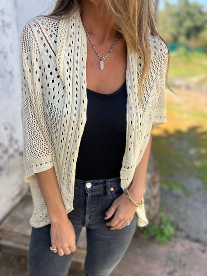 CLEARANCE🔥Women's Hollow Half Sleeve Cardigan