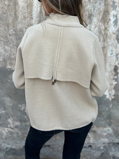 CLEARANCE🔥 Casual Zipper Drawstring Jacket