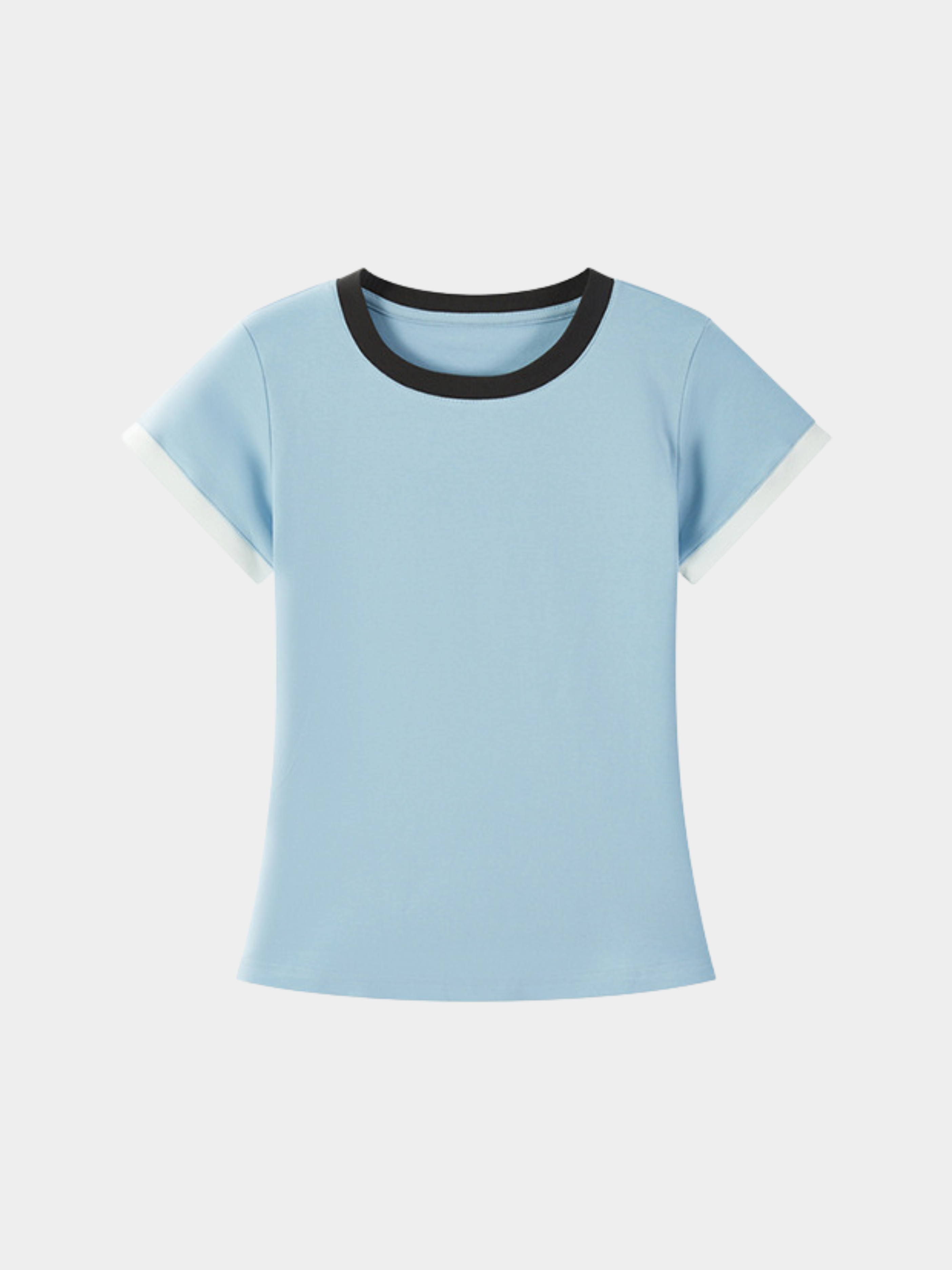 Aquaflow - Women's Color-Block Slim Fit Cropped T-Shirt
