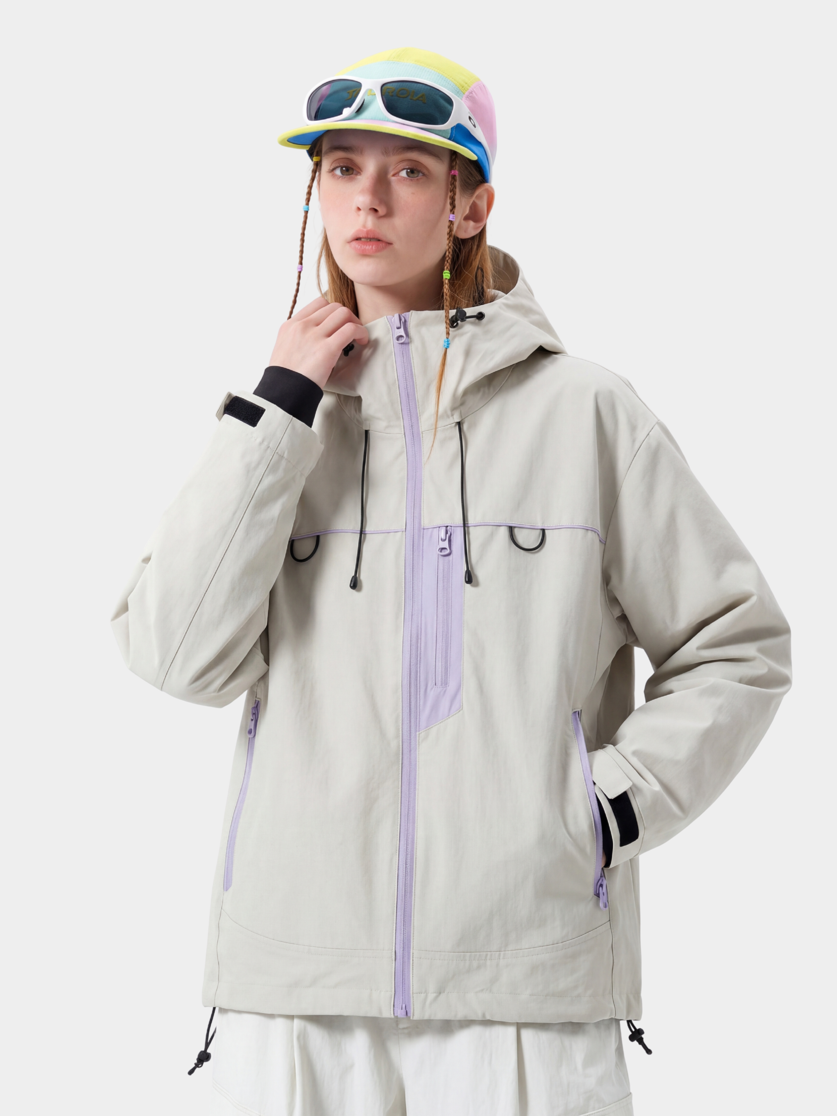 Ashgleam - Women's Water-Repellent Windproof Cropped Shell Jacket